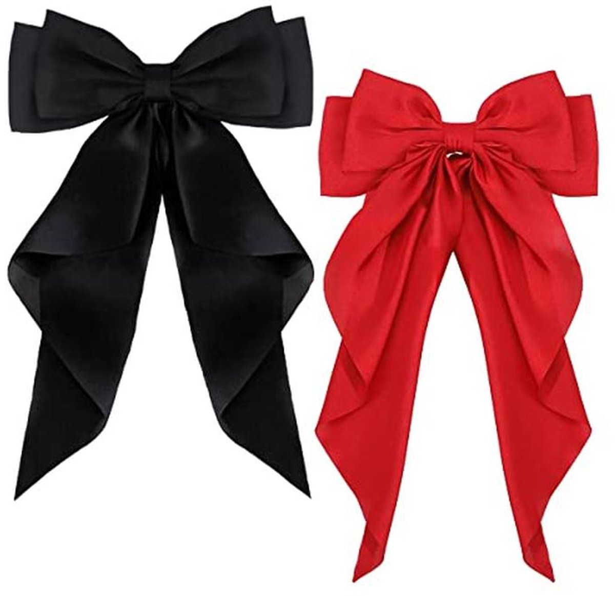 Grote Strik Haar Clips - Haaraccessoires met Lange Staarten voor Meisjes en Vrouwen
