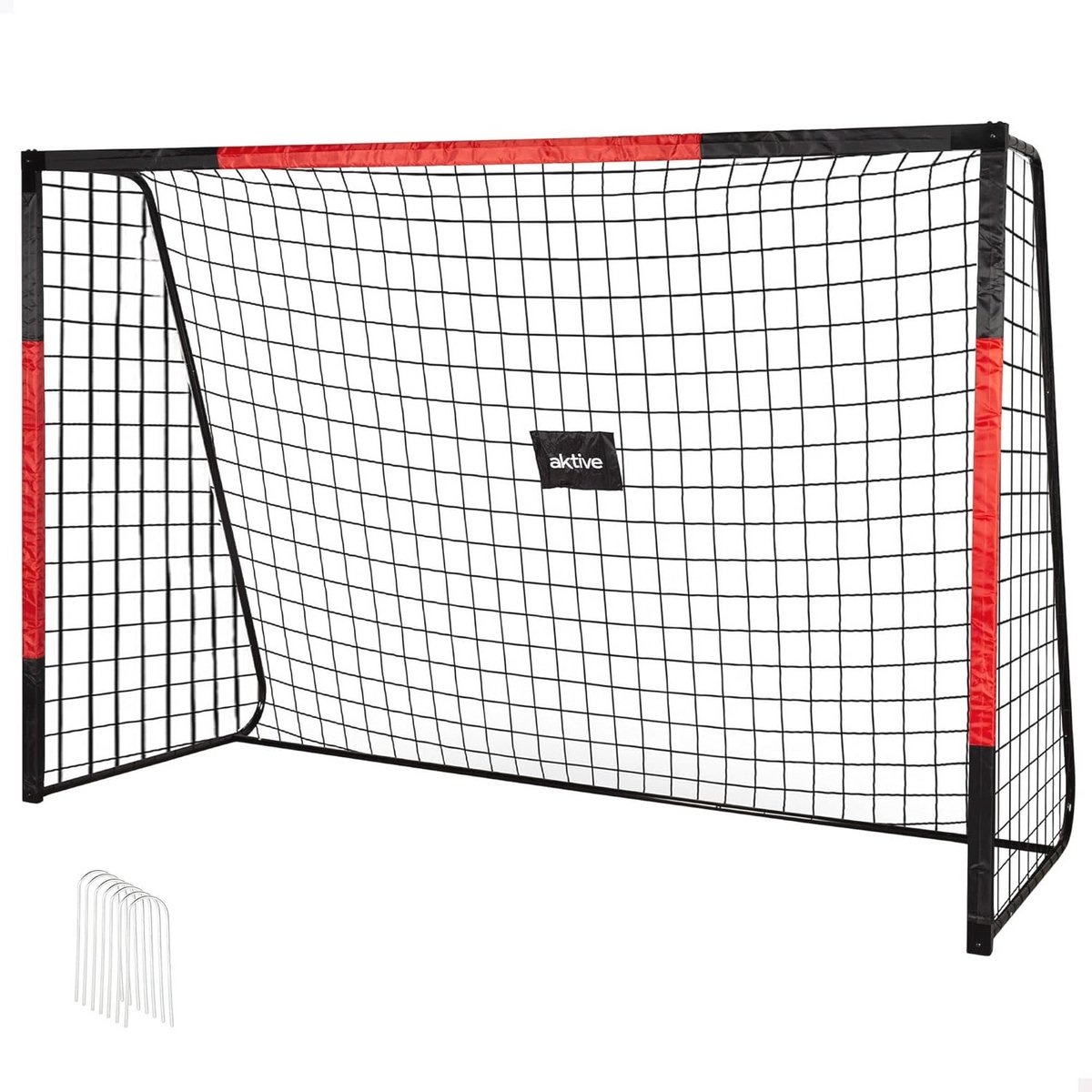 Voetbaldoel van staal 300 x 120 x 200 cm - Afneembaar en eenvoudig te monteren, inclusief net en haringen