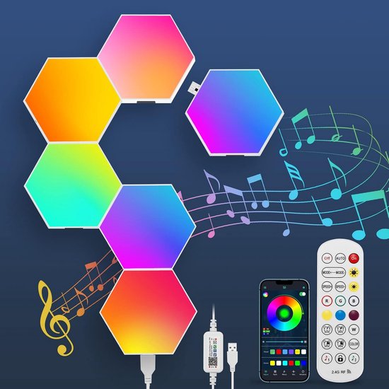 URAQT Slimme Led-Lichtstrip, 2 Stuks Muziekgesynchroniseerde URAQT Slimme Led-Lichtstrip, 2 Stuks Muziekgesynchroniseerde