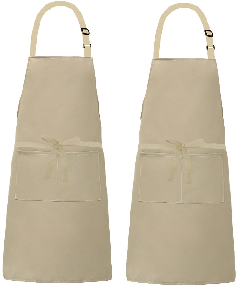 Unyqoos® Set van twee unisex canvas schorten met verstelbare pasvorm en zakken