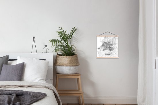 Plan de ville Lelystad affiche textielposter lattes vierges - Carte 40x40 cm - Tirage photo sur plaque scolaire (décoration murale salon / chambre)