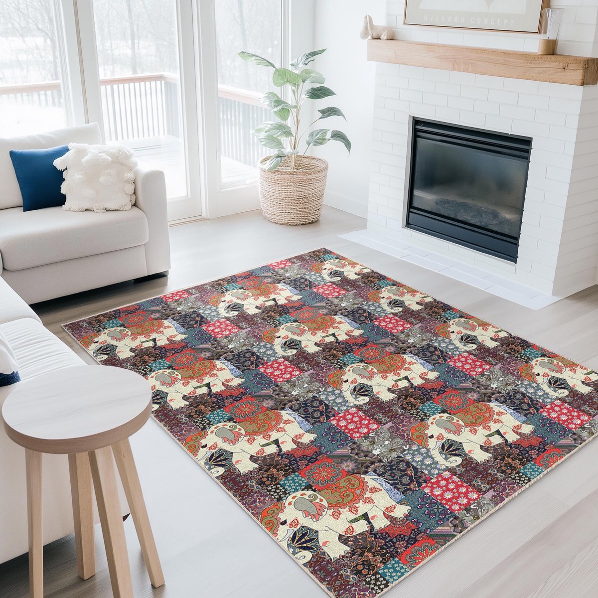 Mila Home - Tapijt Vloerkleed Rechthoek - Wasbaar - Antislip - OEKO-TEX Gecertificeerd - Voor Woonkamer, Slaapkamer, Keuken & Hal -175 1