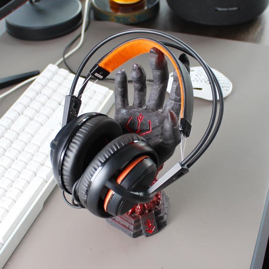 Standaard voor koptelefoon en controller - Rood-zwart, ideaal voor gaming decoratie — afbeelding 4