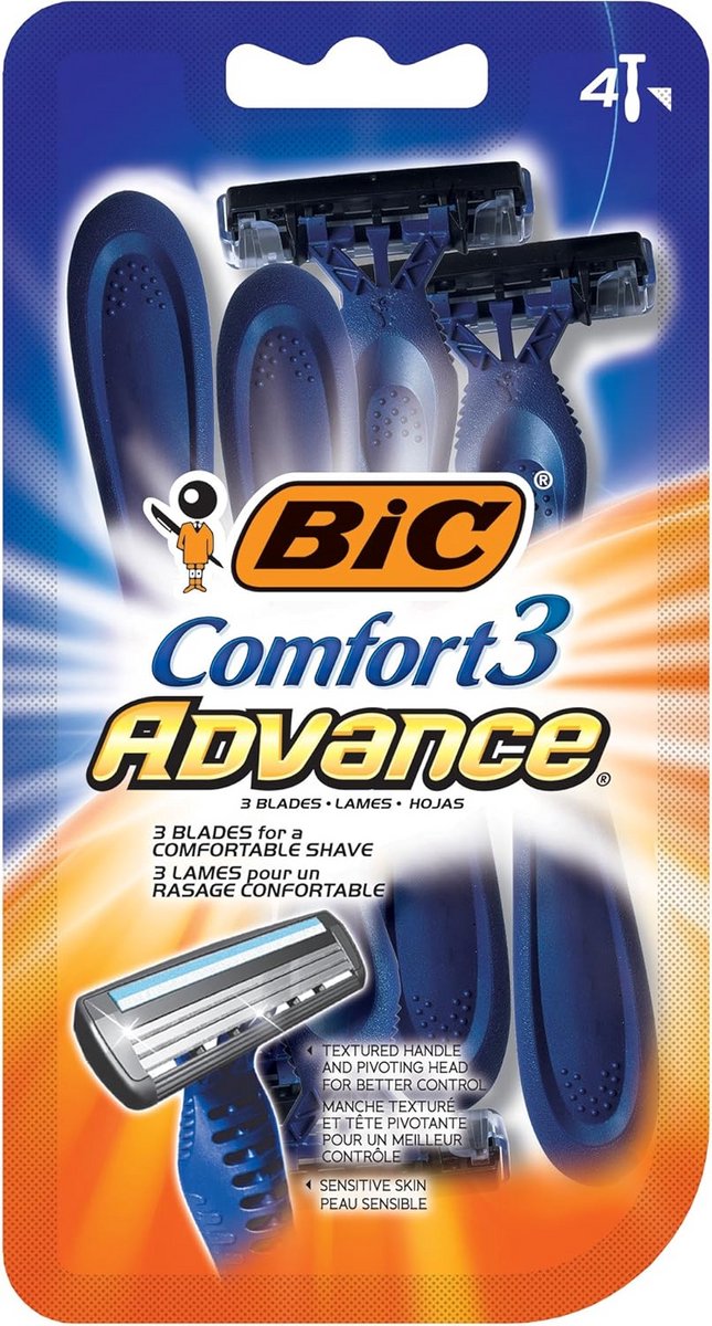 Wegwerpscheermesjes Heren - 4 Stuks Comfortabel Scheren