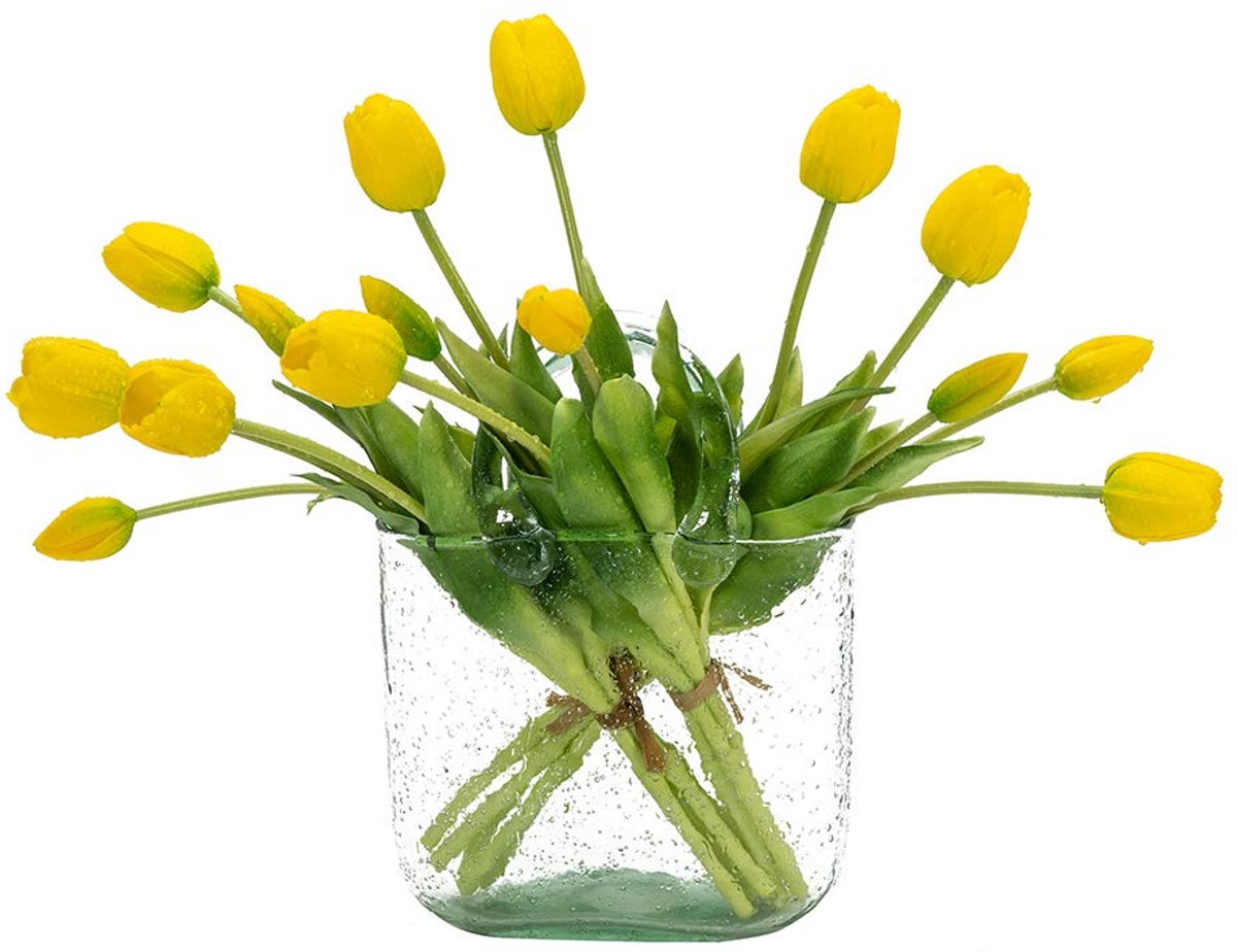 Unyqoos Realistisch aanvoelende kunsttulpen voor decoratie in huis of feestgelegenheden geel