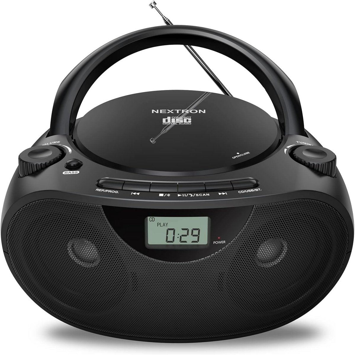 Draagbare Boombox met Bluetooth, CD-speler, FM/AM Radio en USB - Stereo Geluid
