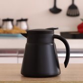 Thermoskan Roestvrijstalen koffie theekarafe, vacuüm geïsoleerde koffiekan thermische kruik, dubbelwandige vacuüm geïsoleerde koffiepot met drukknop, 24 HRS warmte en coldtentie