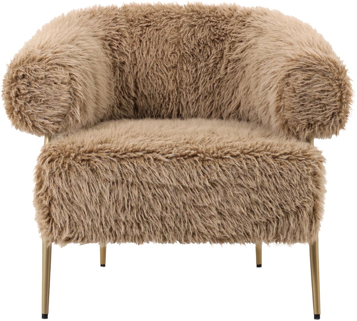 PTMD Fauteuil Hair - Bruin - 85x74x78.5cm