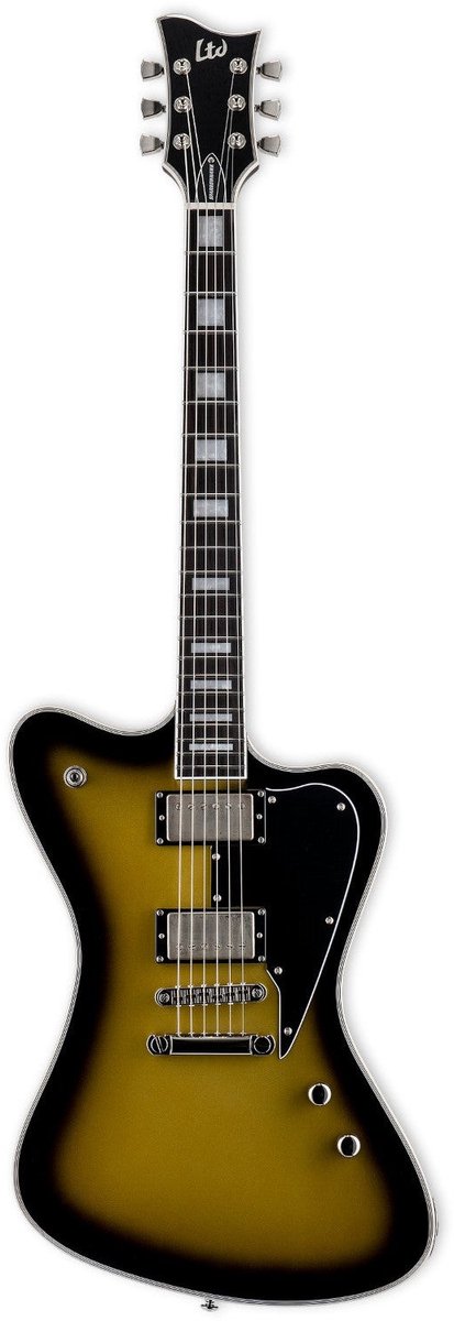 ESP LTD Sparrowhawk Vintage Silver Sunburst Bill Kelliher Signature elektrische gitaar met koffer