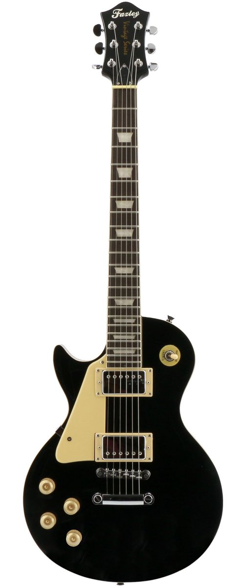 Fazley Vintage Series FLP318 Black LH linkshandige elektrische gitaar