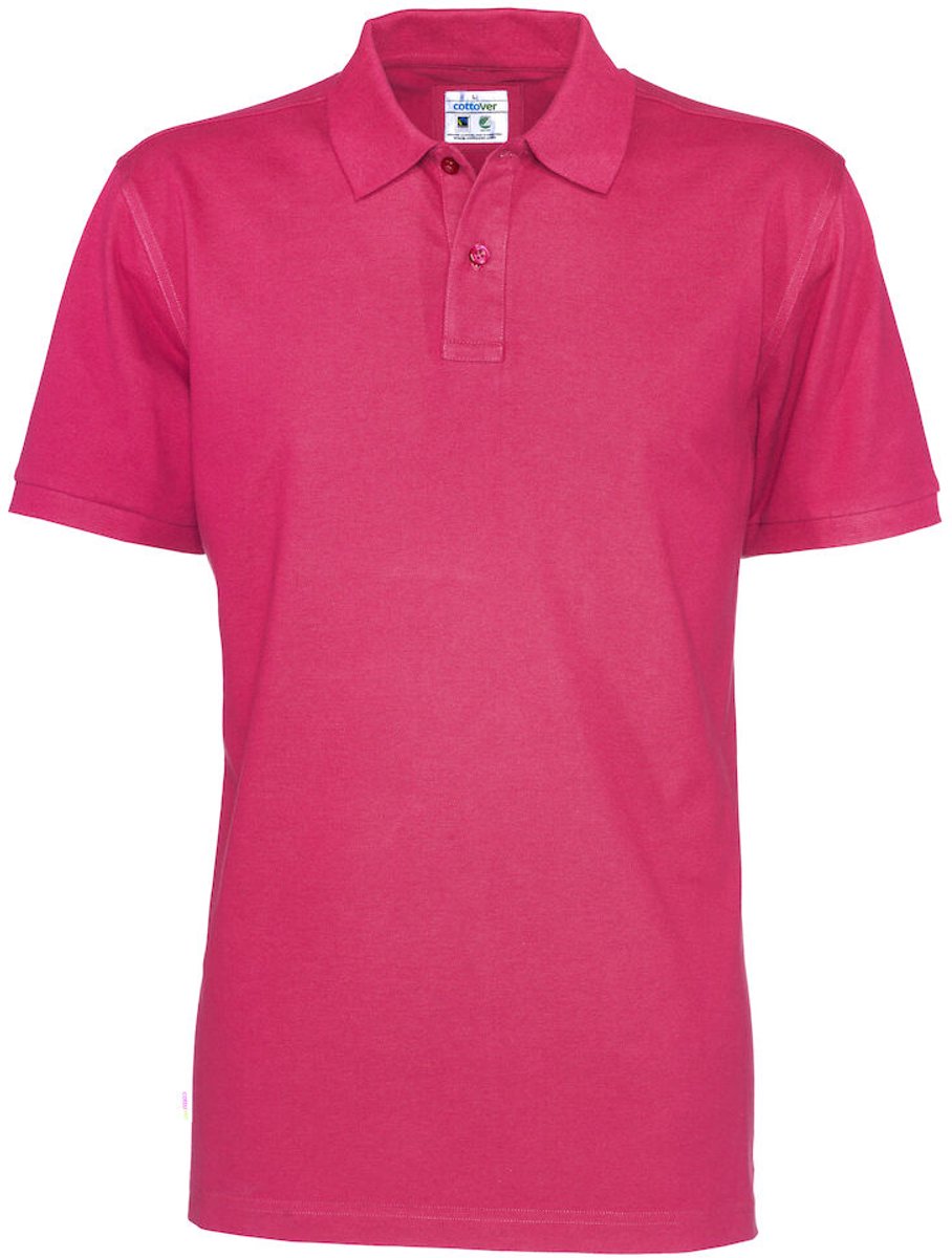 Cottover POLO PIQUE MAN - GOTS GECERTIFICEERD 141006 - Fuchsia - M