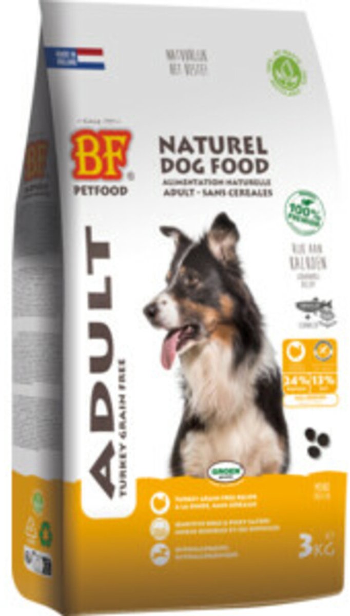 BF Petfood BF Petfood Adult Graanvrij Hondenvoer Kalkoen - 4 x 3 kg - Voordeelverpakking