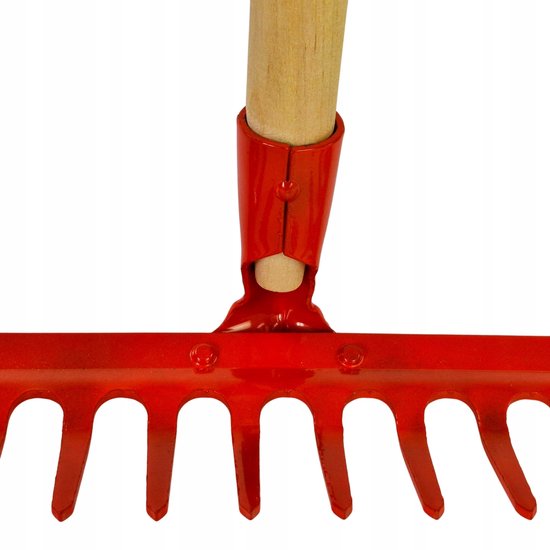 Metalen hark 14 tanden (37cm) met staal 140cm — afbeelding 5