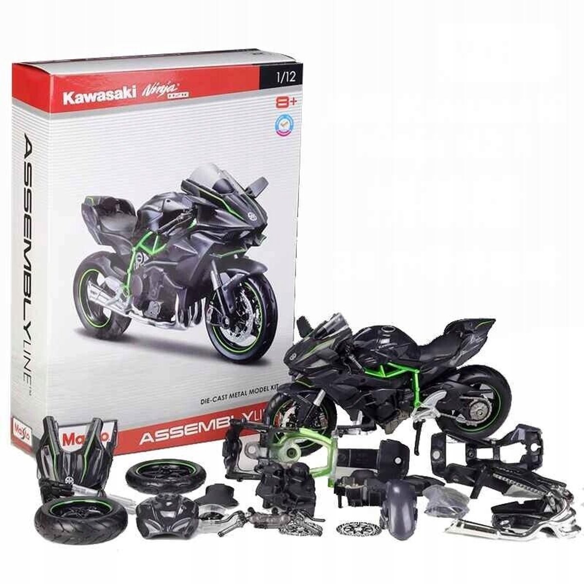 Maisto Kawasaki Ninja H2R 1:12 Modelmotor - Zelfbouwpakket