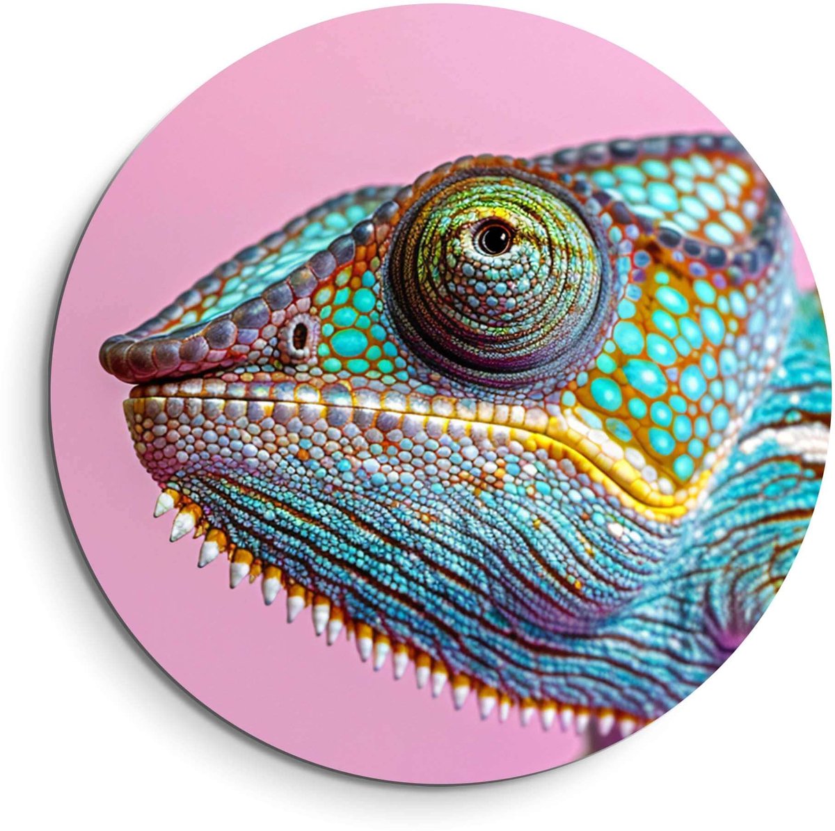KitchenArt - Tropical Gaze - Muurcirkel Binnen - ø 100 cm - Wandcirkel - Mét Ophangsysteem - Wanddecoratie - Muurdecoratie