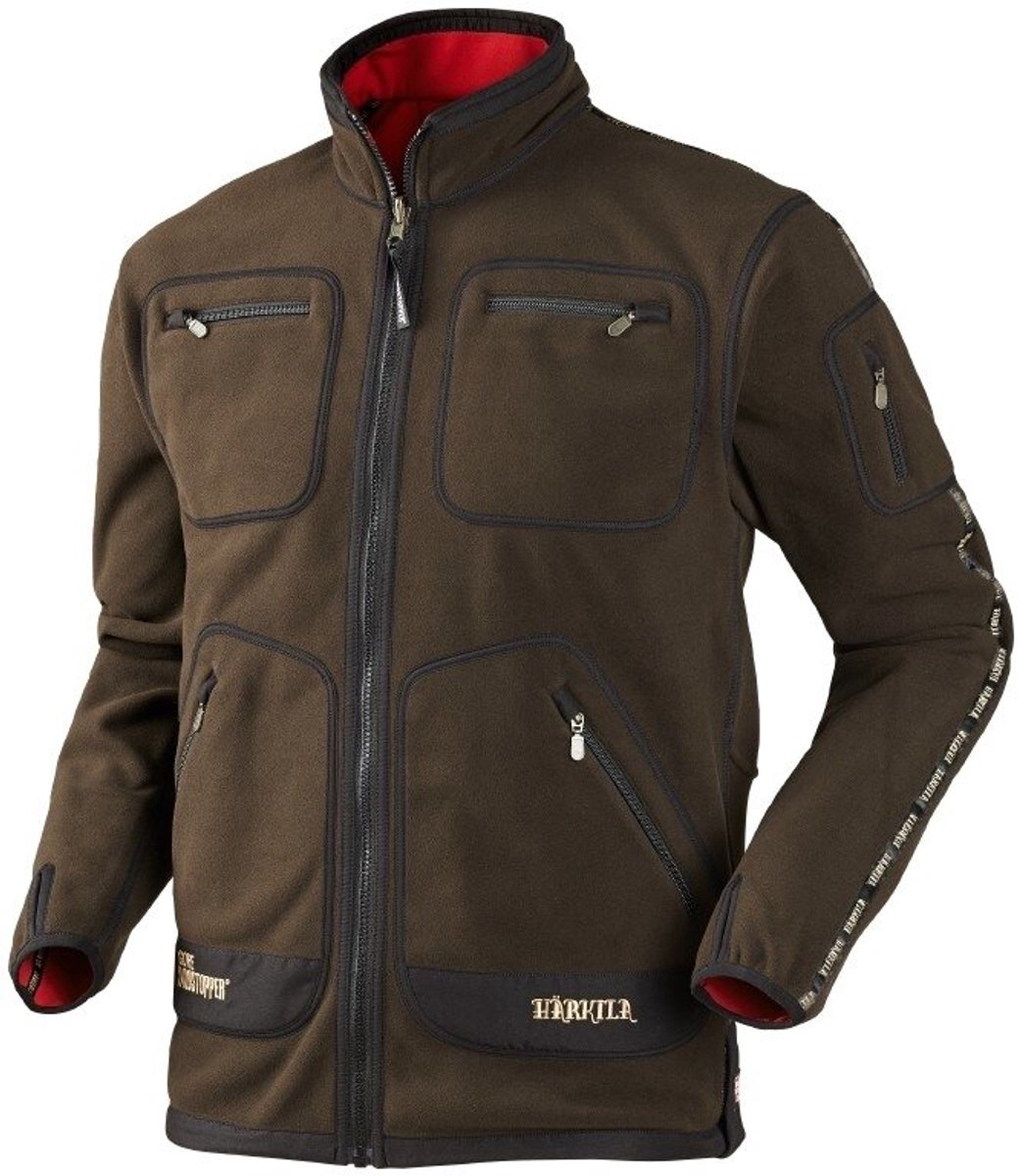 Härkila Kamko Fleecejack WIndbeater Windbreaker Winddichte Fleece Outdoor Fleece Scandinavische Fleece 3XL Bruin