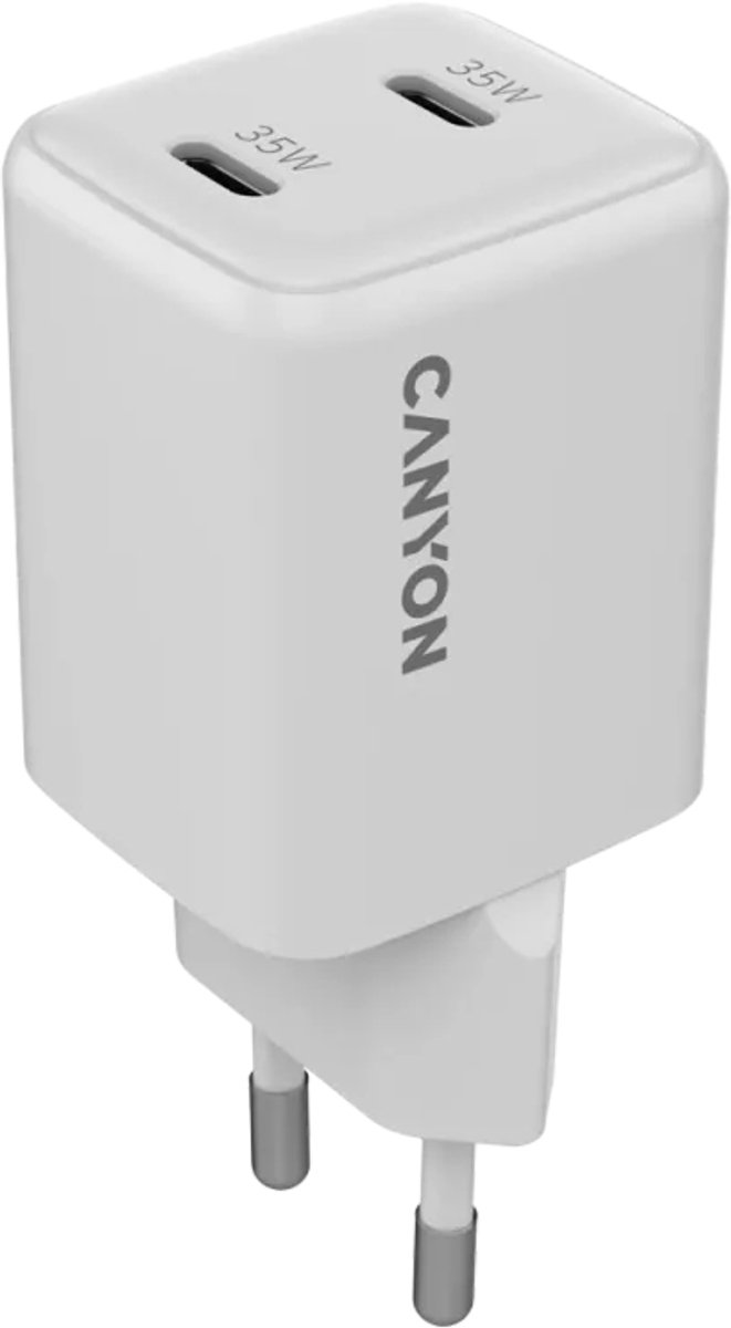 Canyon CU35CC Serie - Netwerk Oplader - GaN 35W - 2xPD - EU White