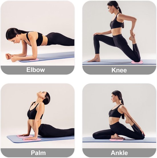 2 x Yogamat- Yogamat antislip - Yogamatten - beschermt de knieën、 handen、polsen en ellebogen - slijtvast -antislip （20.3 x 20.3CM） — afbeelding 2