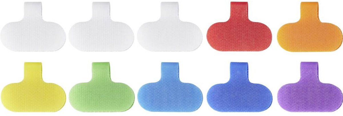SpeaKa Professional SP-13756876 Kabelmarkering Markeringsvlak: 38 x 20 mm Wit, Rood, Oranje, Geel, Groen, Hemelsblauw,