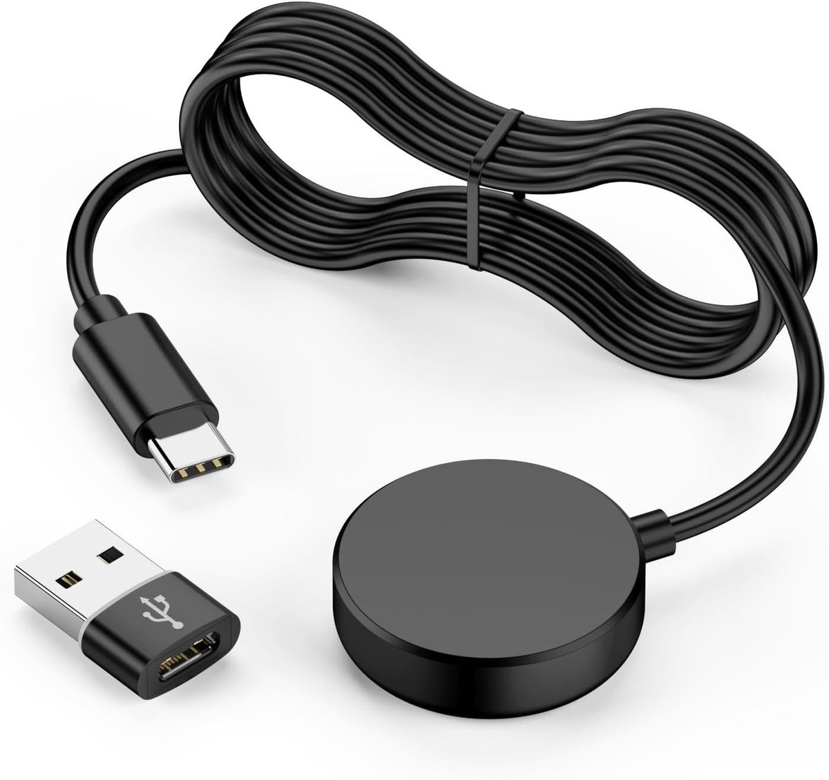 Neue Dawn - USB C Oplader met usb converter - Voor Samsung Galaxy Watch 8 7 6 5/ Ultra / Classic / Active Oplaadkabel