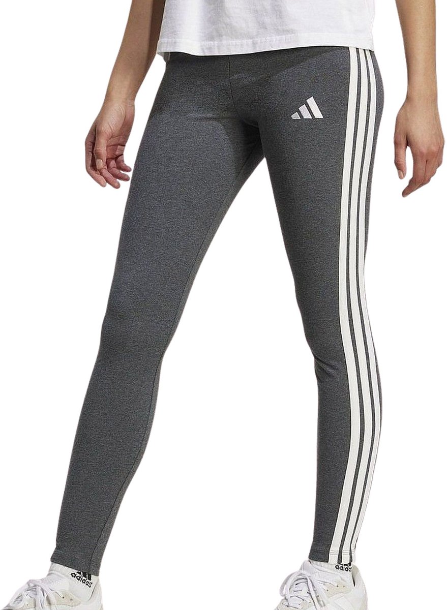 Adidas 3-Stripes Cotton Legging Dames Grijs