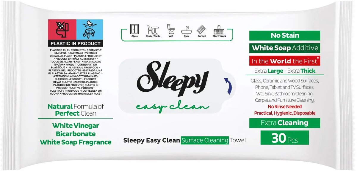 Sleepy Easy Clean Sleepy Reinigingsdoekjes met Witte Zeep Groene