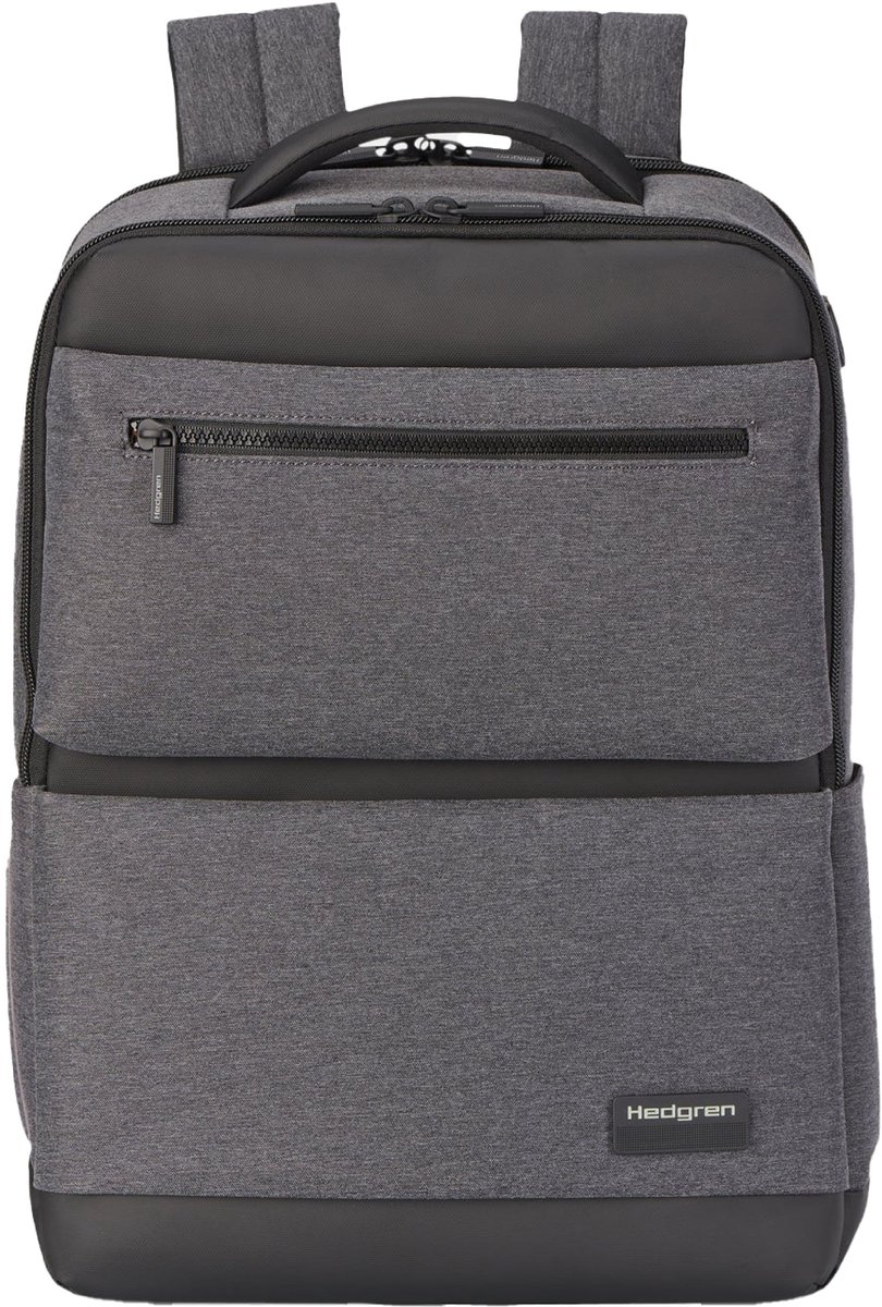 Hedgren Script Rugzak met 2 compartimenten 15,6 inch met RFID-bescherming – USB-poort – Waterafstotend –Stylish Grey
