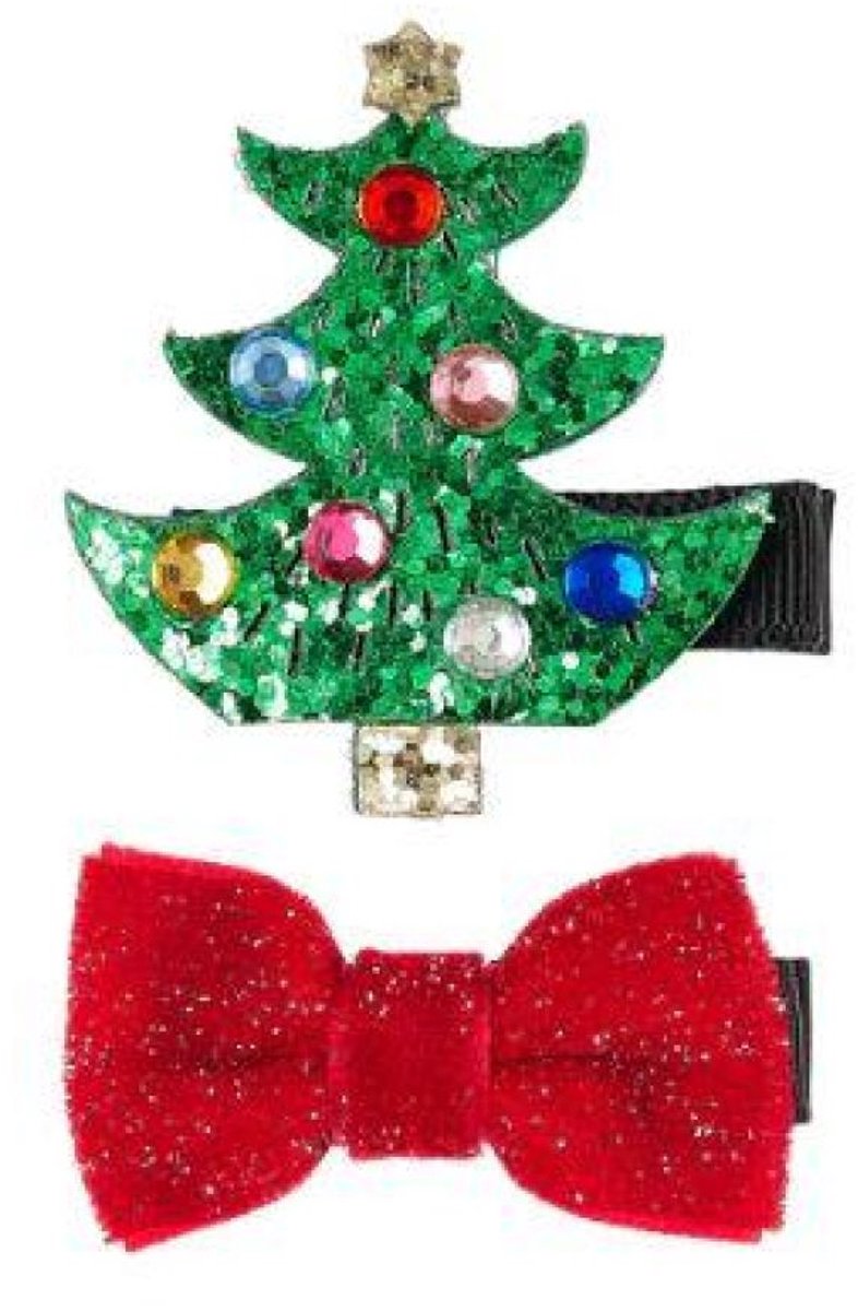Souza Haar clips Kerstboom (2 stuks/kaartje, 1 kaartje).
