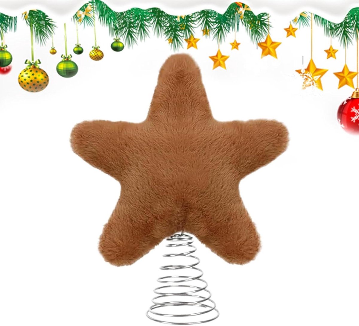 Green Glow - Ster voor Kerstboom | Feestelijke Kerstboom Versiering | Ster Piek Decoratie | Feestdecoraties voor Buiten, Open Haard, Mantel, Slaapkamer, Woonkamer, Kantoor, Appartement en Vakantie