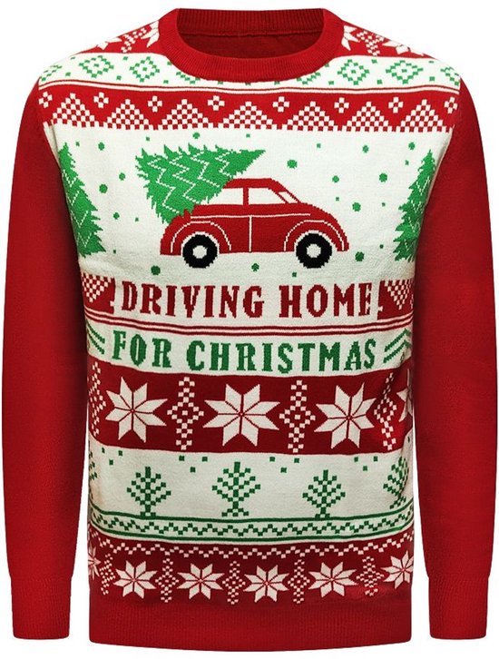 Kersttrui Driving Home For Christmas - Maat XXL - Heren