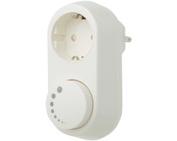 EcoDim - LED Stekkerdimmer - Smart WiFi - ECO-DIM.06 - Fase Afsnijding RC - ZigBee - Opbouw - Enkel Knop - 0-100W - Wit