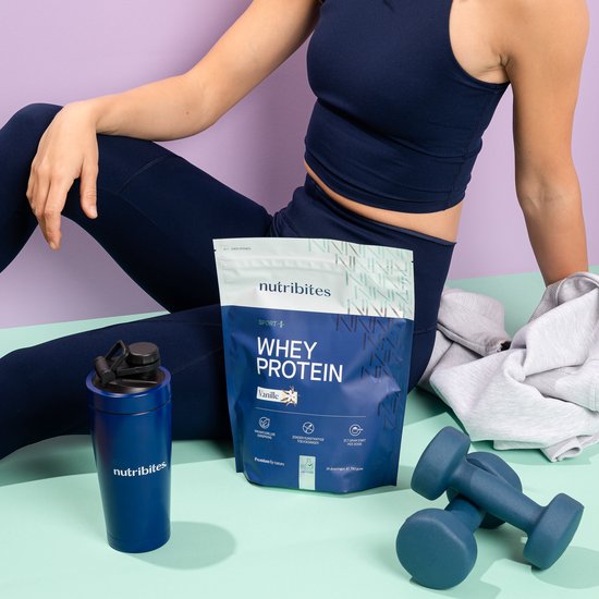 Nutribites Whey Protein Vanille - 21,7g eiwit per scoop - Compleet aminozuurprofiel - Zuiver en goed opneembaar - 780g van Merkloos — afbeelding 2