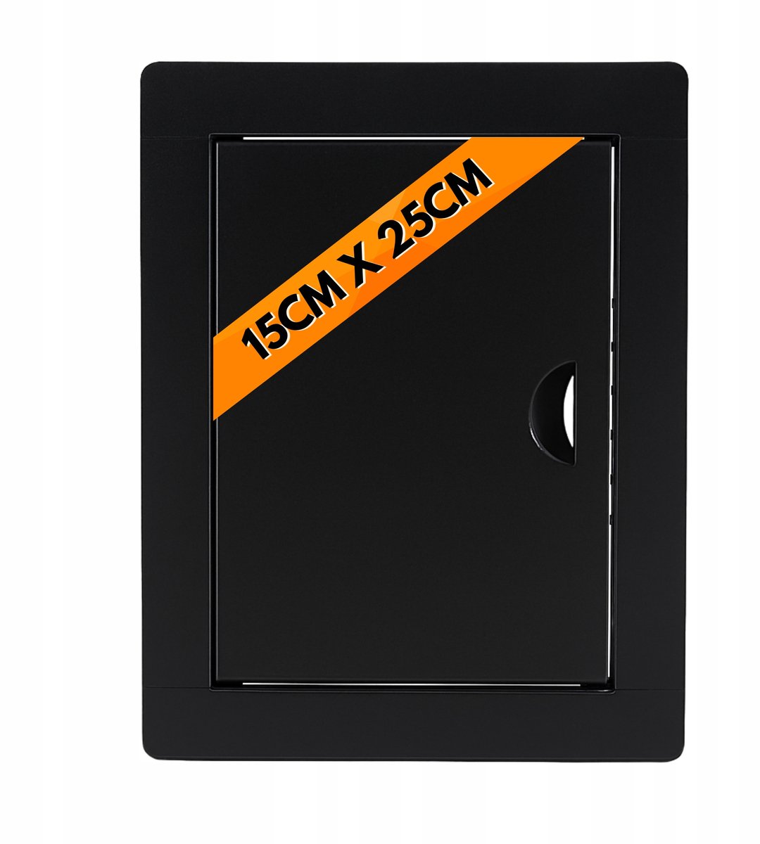 Zwart metalen toegangsdeur 15x25cm met klikslot