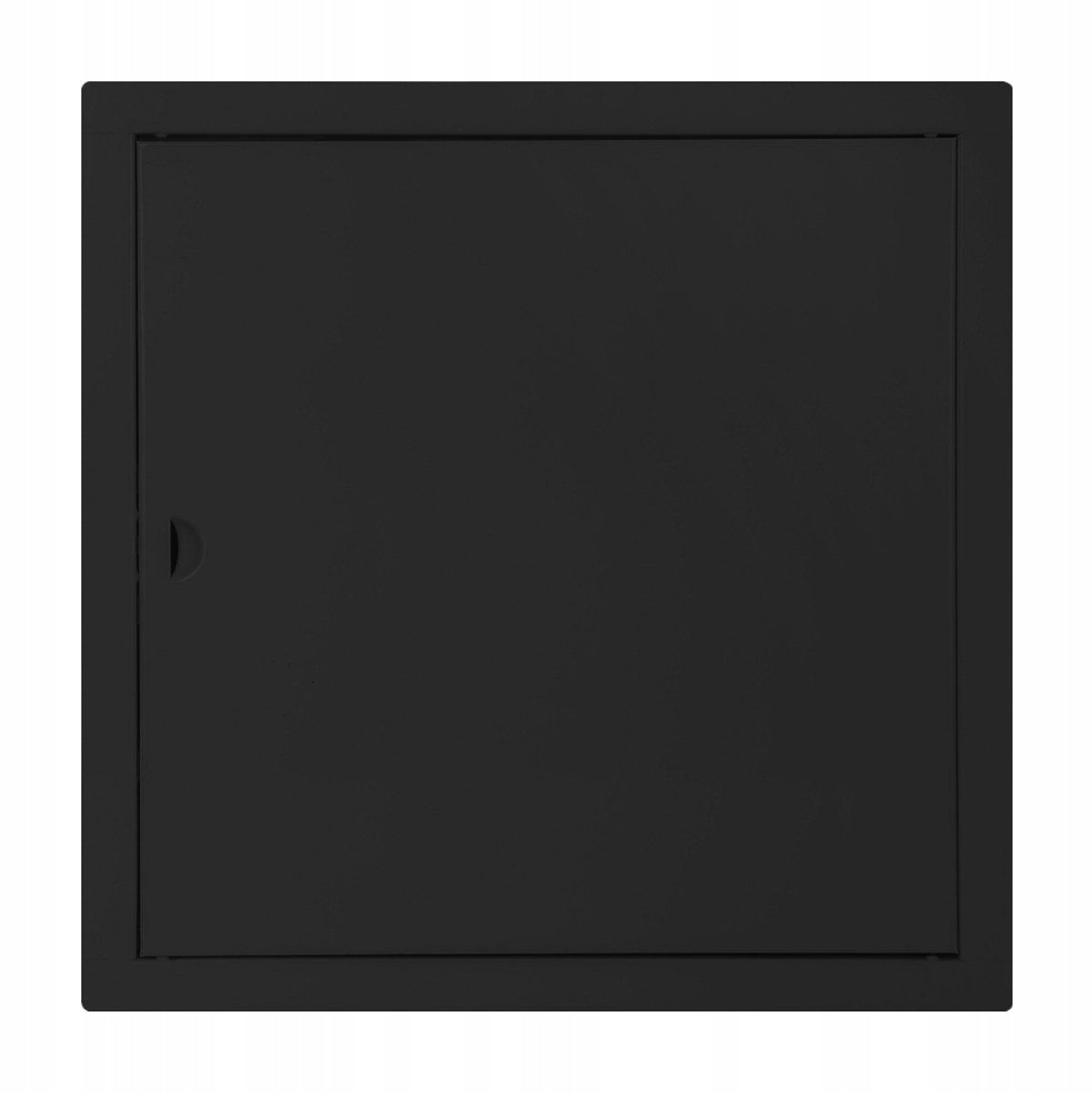 Zwarte Metalen Luik 60x60 Zwart met Veergrendeling