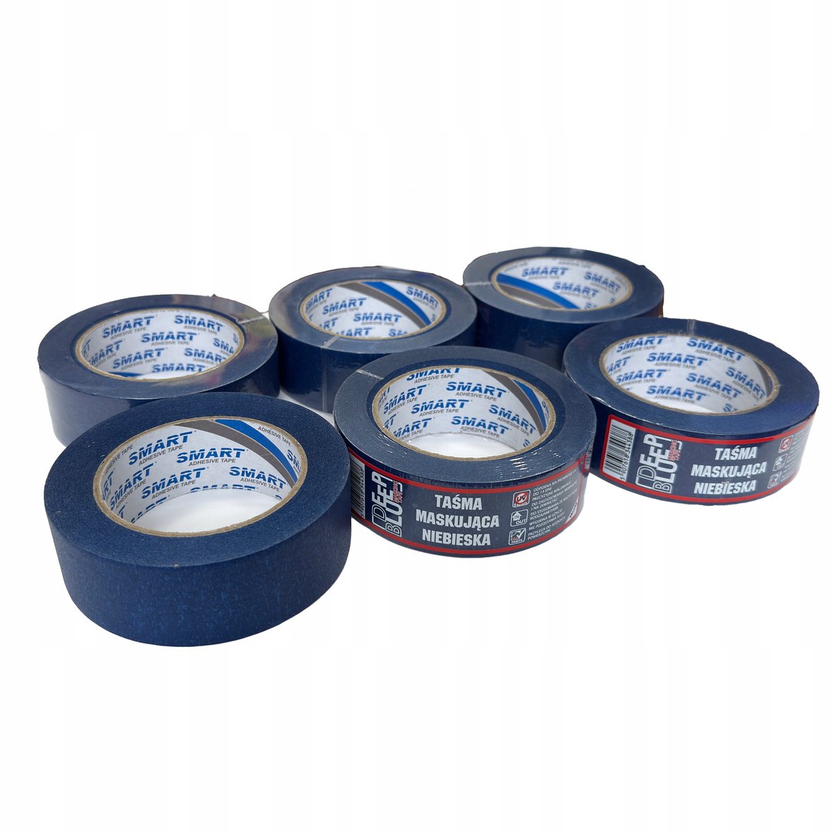 Smart Masking Tape Blauw UV 38mm x 50m - 6 Rollen