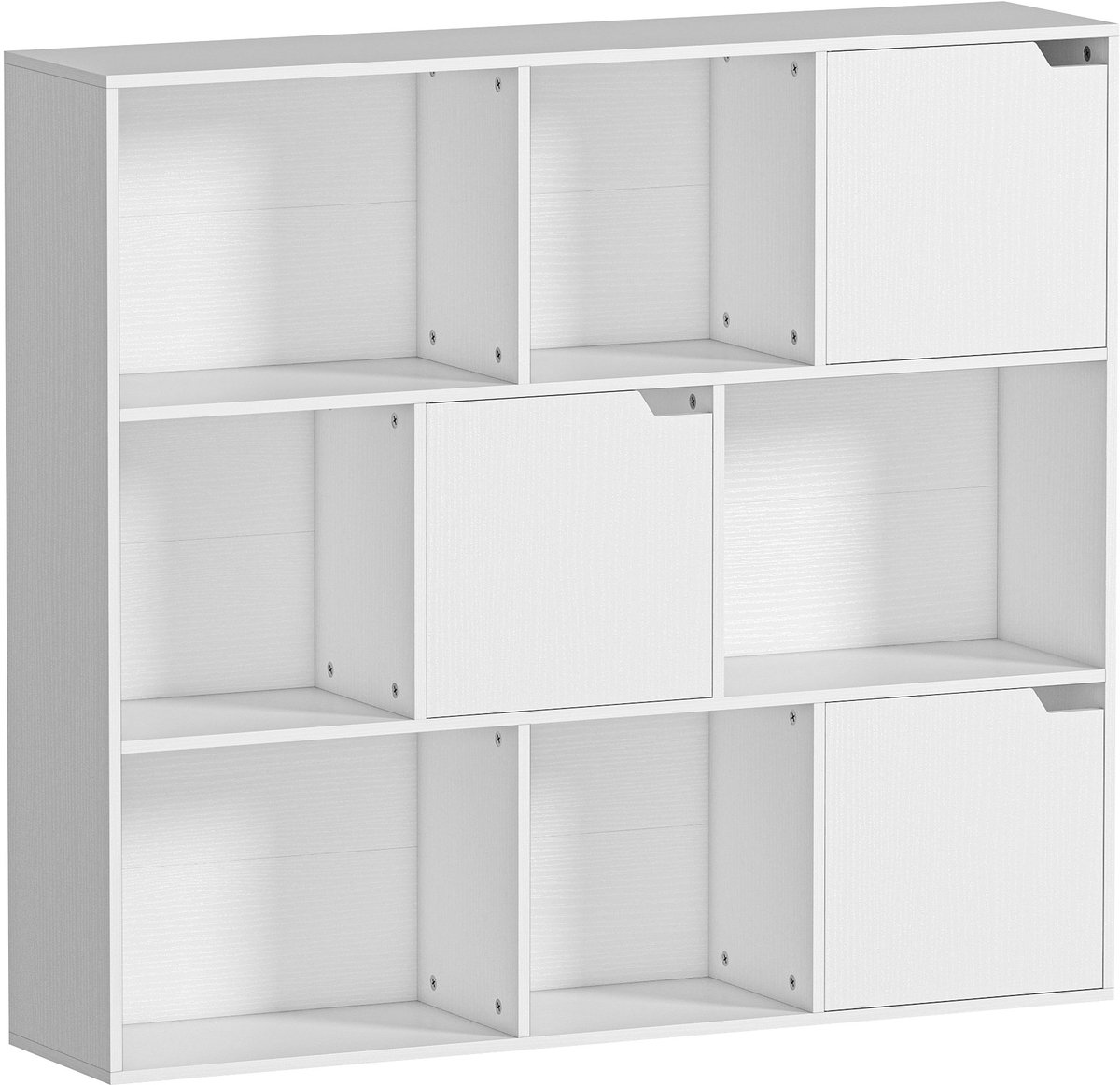 HOMCOM Boekenplank - Spaanplaat - 106x24x95cm - Wit