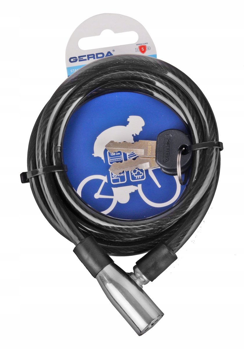 Gerda Flex 1200/8P Fietsketting 120cm - Rond Chroom