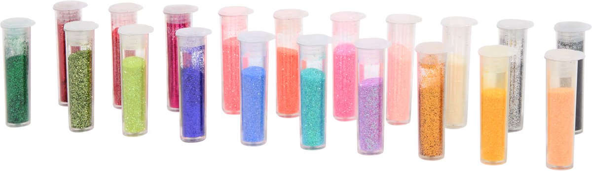 Knutsel Hobby Glitters Biologisch Afbreekbaar - 20 Kleuren - glitter poeder - glitters knutsel
