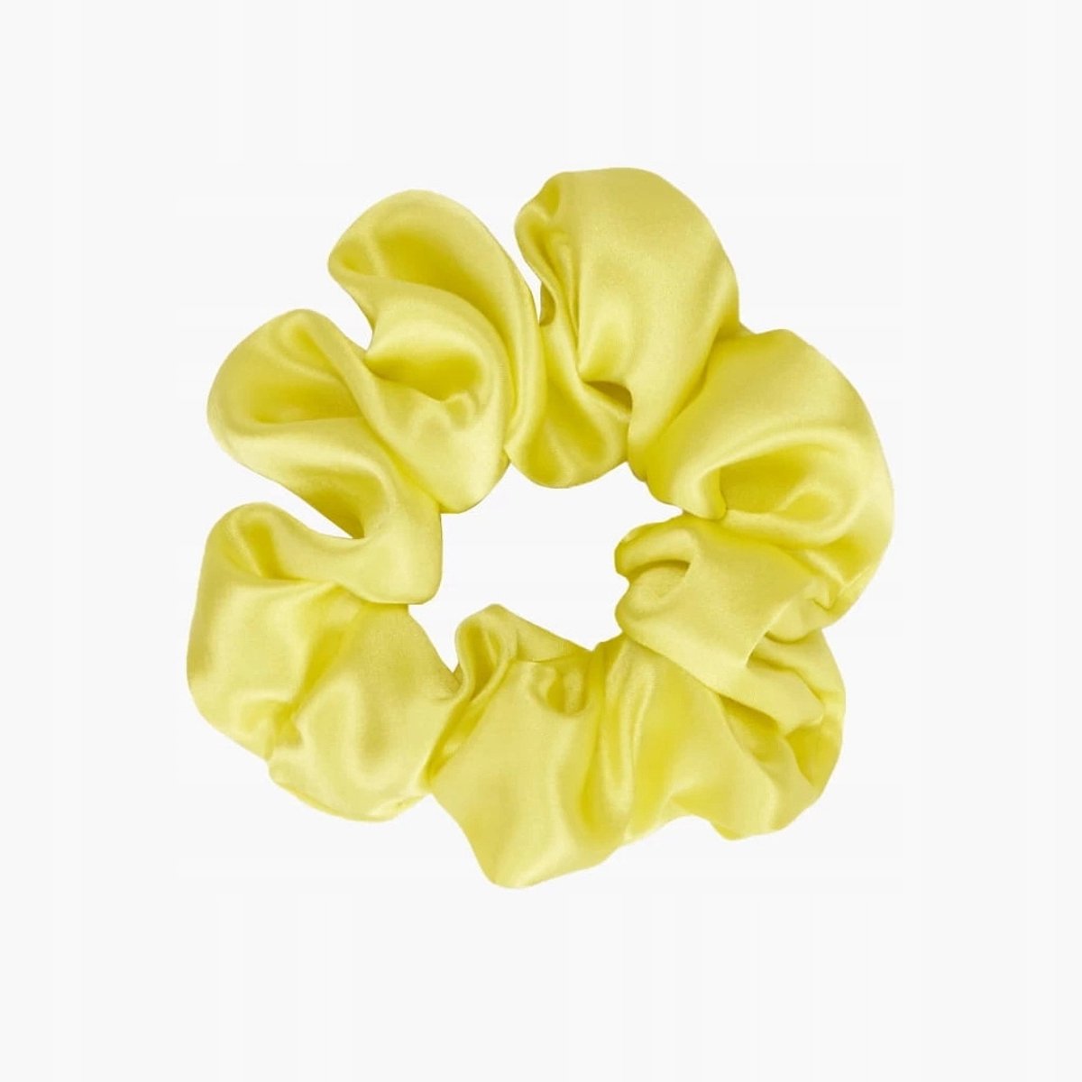 Almania Zijden Scrunchie Haarband Neon Geel