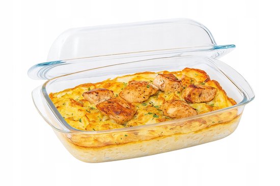 KADAX Ovenschaal Met Deksel 4,1 L Rechthoekige Glazen Braadvorm Vuurvast En Vaatwasmachinebestendig Ideaal Voor Lasagne Vlees Groenten 2860506741