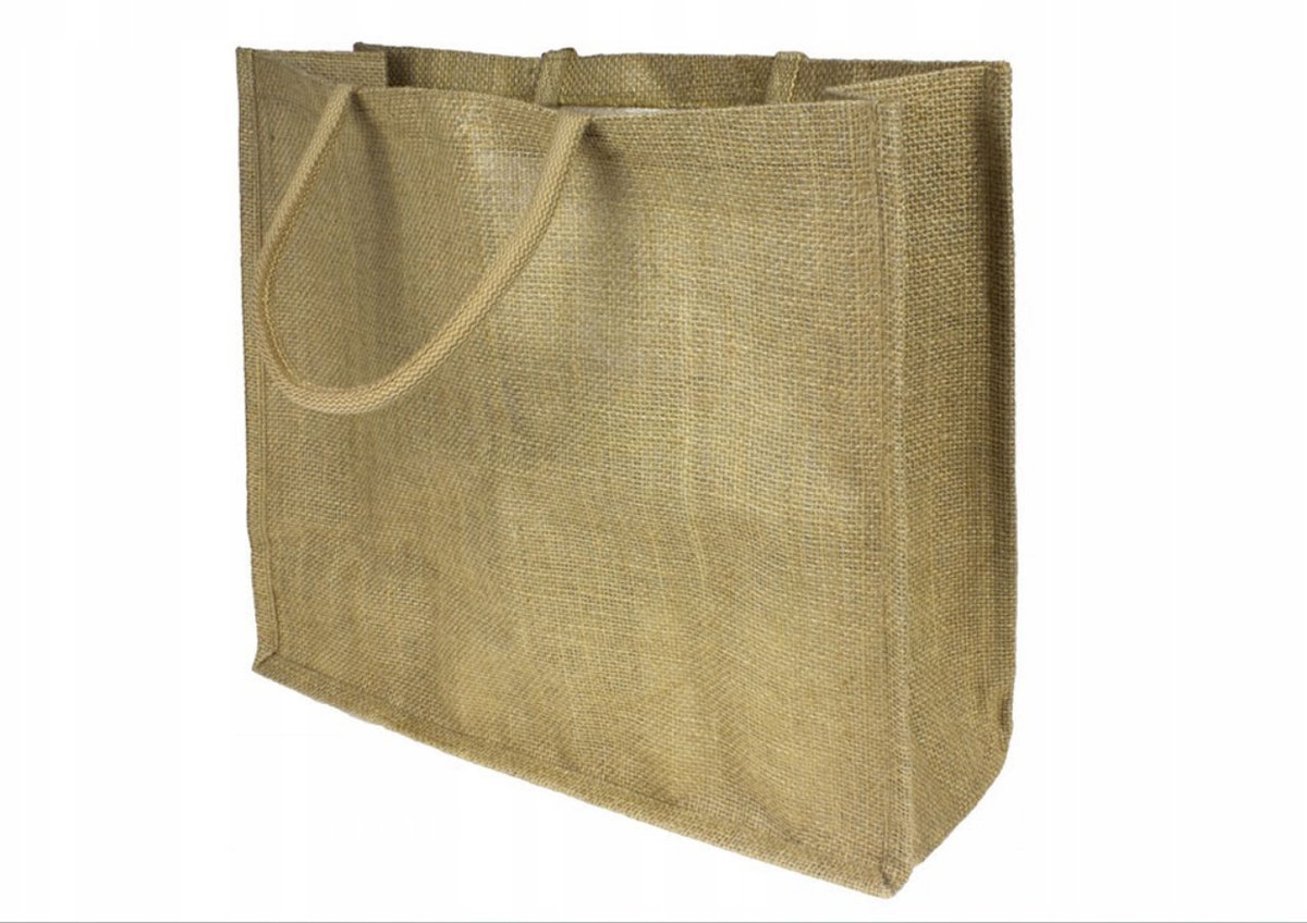 Ecologische Jute Boodschappentas - Natuurlijk & Duurzaam 42x36cm