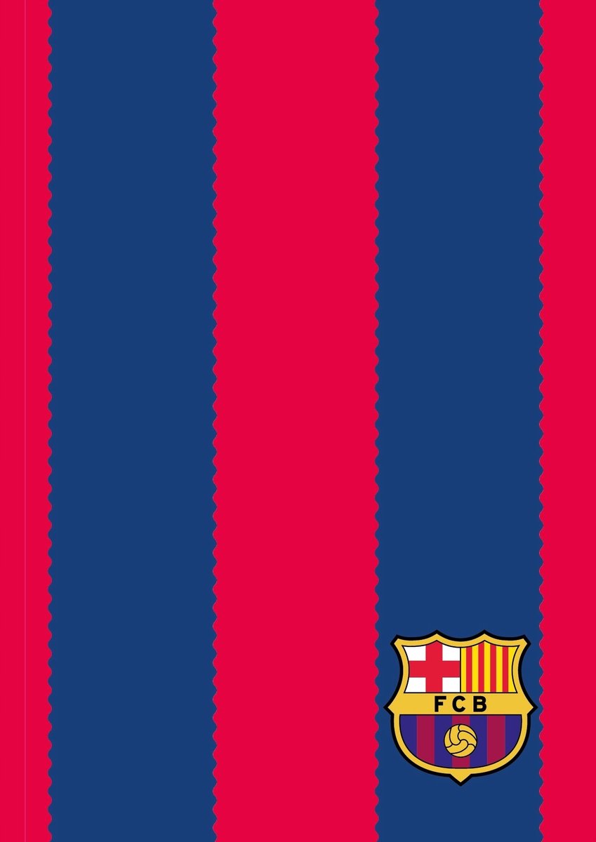 FC Barcelona Map met Elastiek A4 - Blauw