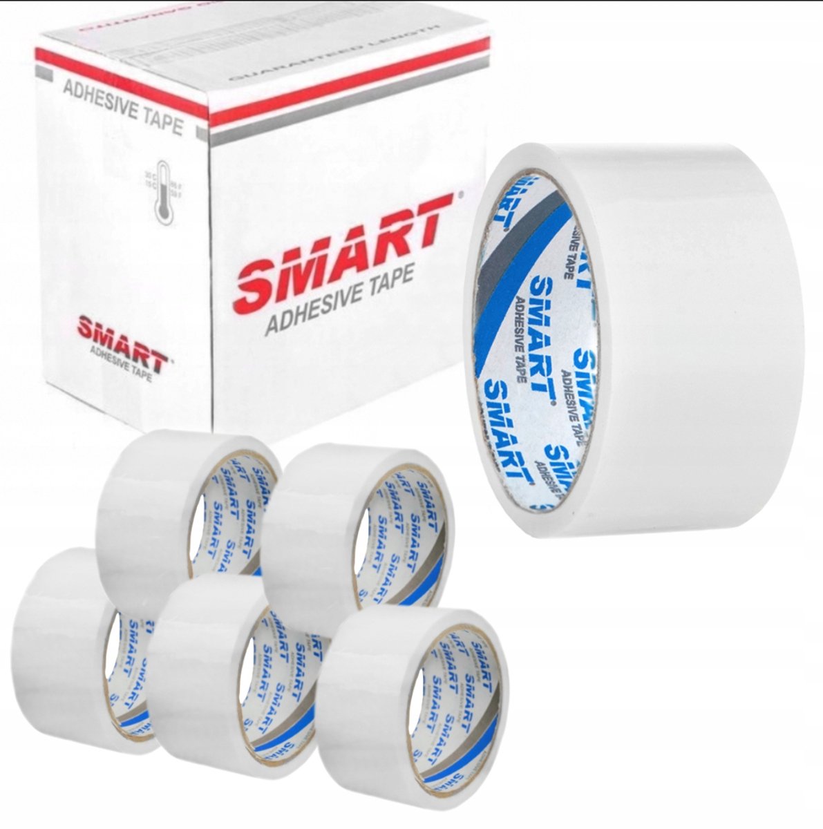 Witte Pakkingstape Zelfklevend 6 Rollen 48mm x 50m Sterke Lijm