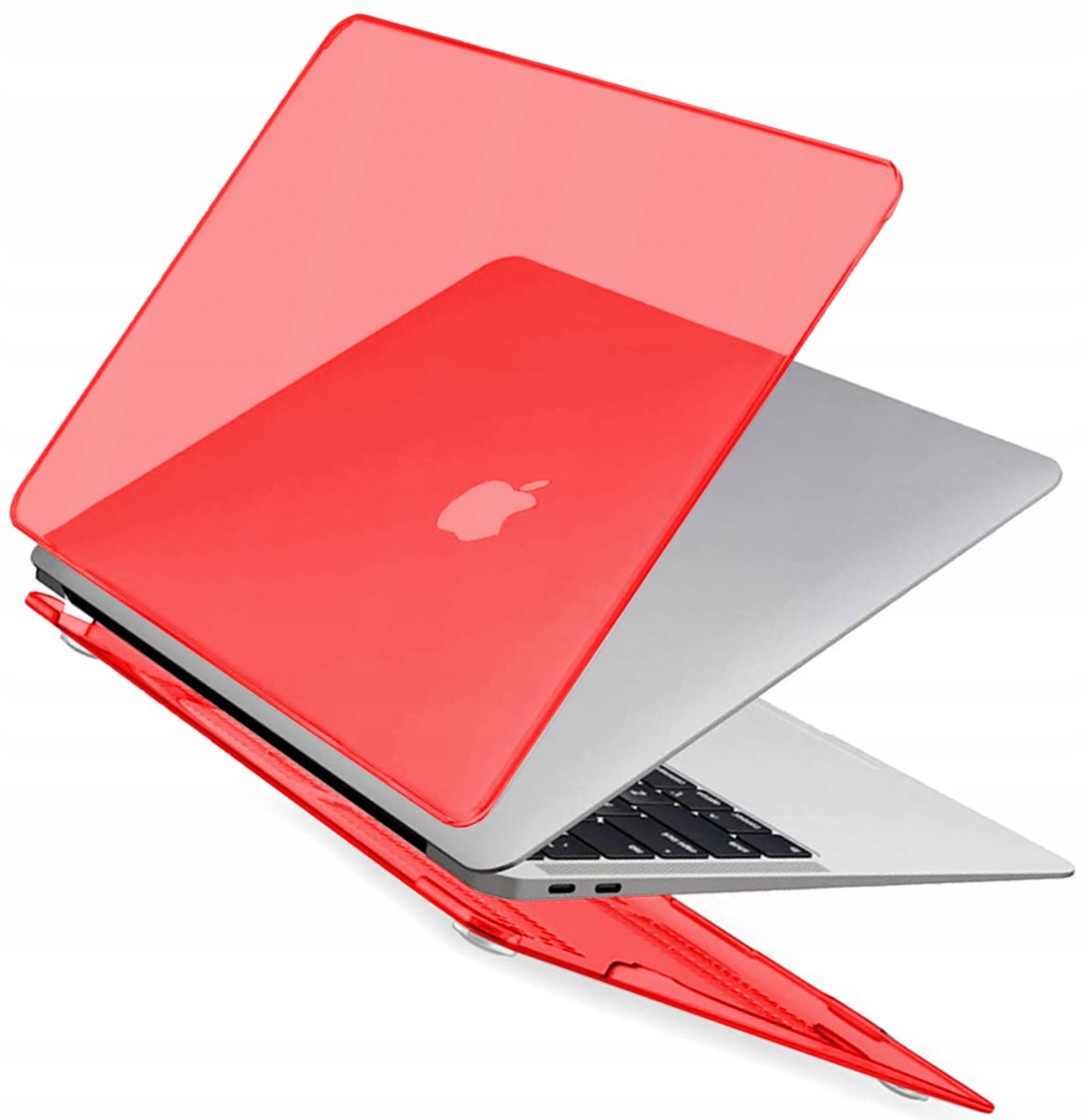 Transparant rood hoesje voor MacBook Air 13.6 A2681 A3113