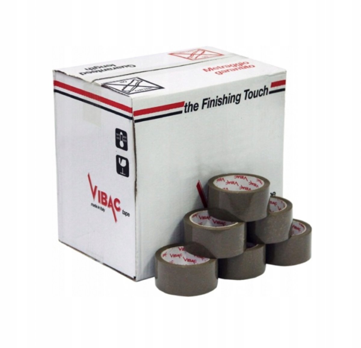 Vibac Bruine Pakkingstape 48mm x 60m - 6 Rollen - Oploslijm