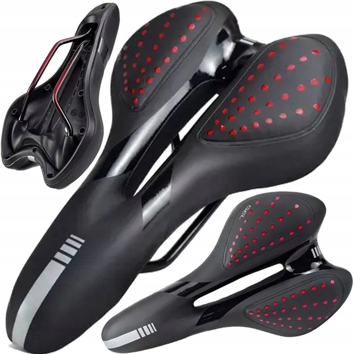 Comfortabel Fietszadel met Gel en Opening - Sportief en Ergonomisch