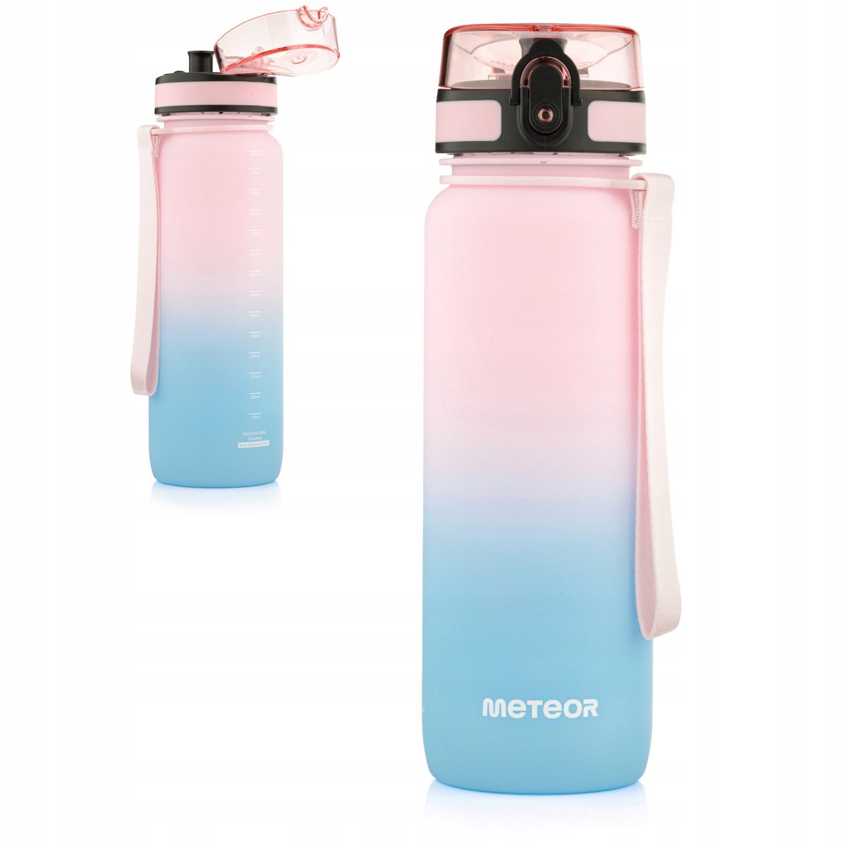 Meteor Sport Bidon 800ml Blauw/Roze - Lichtgewicht & Duurzaam