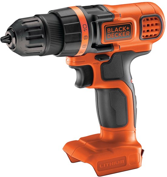 BLACK+DECKER 18V schroef-/boormach. - zonder accu en lader - BDCDD18N-XJ