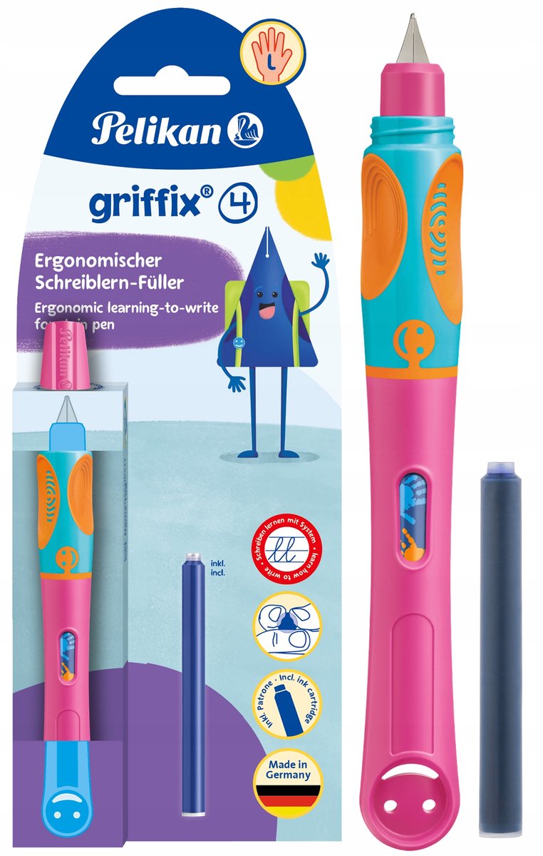 Pelikan Griffix Vulpen Linkshandigen - Leer Schrijven - Lovely Pink