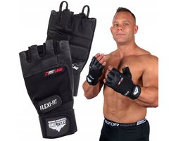 Beltor Flexi-Fit Trainingshandschoenen L - Zwart Leer